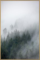 JUNIQE - Poster met kunststof lijst Foggy Morning 2 -20x30 /Blauw &