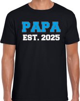 Papa est 2025 - t-shirt zwart voor heren - Aanstaande vader/ papa cadeau L