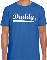 Daddy - t-shirt blauw voor heren - papa kado shirt / vaderdag cadeau S