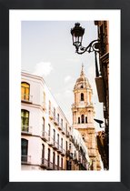 JUNIQE - Poster in houten lijst Malaga -20x30 /Ivoor