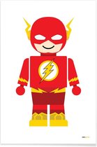 JUNIQE - Poster Flash Toy -40x60 /Geel & Rood