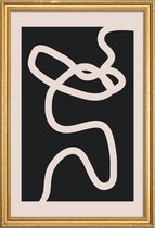 JUNIQE - Poster met houten lijst A Path Through -40x60 /Grijs & Ivoor
