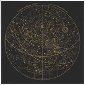 JUNIQE - Poster met kunststof lijst Visible Heavens Dark -30x30 /Bruin
