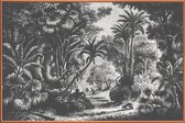 JUNIQE - Poster met kunststof lijst Indian Jungle -20x30 /Grijs &