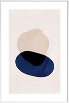 JUNIQE - Poster in kunststof lijst Compatibility -30x45 /Blauw & Ivoor