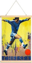 JUNIQE - Posterhanger One Love - Chelsea -40x60 /Blauw & Geel