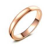 Twice As Nice Ring in rosé edelstaal, 3 mm, blinkend  62