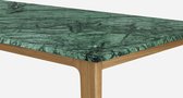 Marmeren Eettafel - India Green (houten Onderstel) - 160 x 90 cm  - Gepolijst