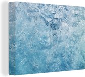 Canvas Schilderij IJs - Lagoon - 80x60 cm - Wanddecoratie