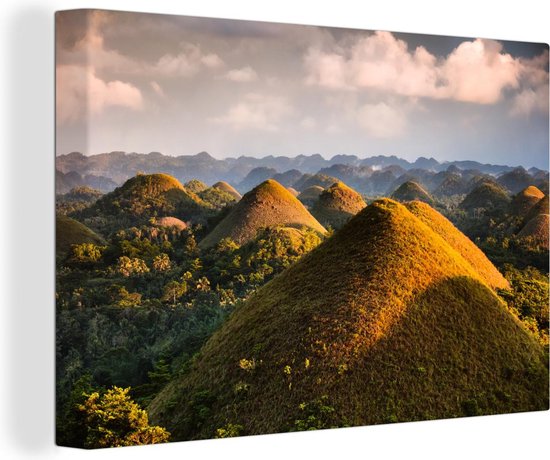 Chocolate Hills in the Philippines close-up 30x20 cm - petit - Tirage photo sur toile (Décoration murale salon / chambre)