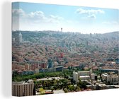 Canvas schilderij 180x120 cm - Wanddecoratie Panorama van Ankara in Turkije - Muurdecoratie woonkamer - Slaapkamer decoratie - Kamer accessoires - Schilderijen