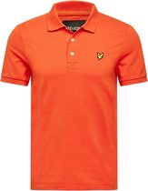 Lyle & Scott - Heren Polo SS Plain Polo Shirt - Oranje - Maat XS