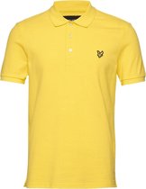 Lyle & Scott - Heren Polo SS Plain Polo Shirt - Geel - Maat XL