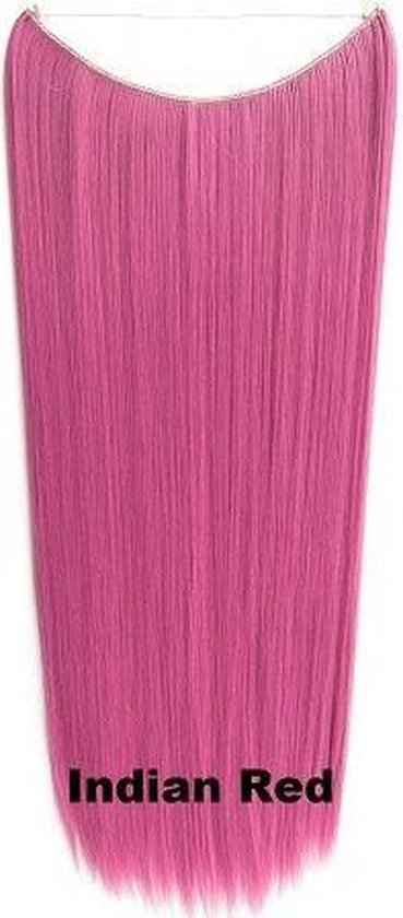 Wire hairextensions straight rood - Indian Red