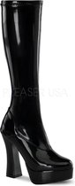 Pleaser - ELECTRA-2000Z Kniehoge laarzen - US 11 - 41 Shoes - Zwart