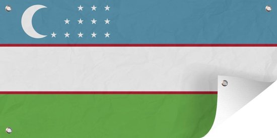 Drapeau Ouzbékistan affiche de jardin en vrac 60x30 cm - petit - Toile de jardin / Toile d'extérieur / Peintures pour l'extérieur (décoration de jardin)