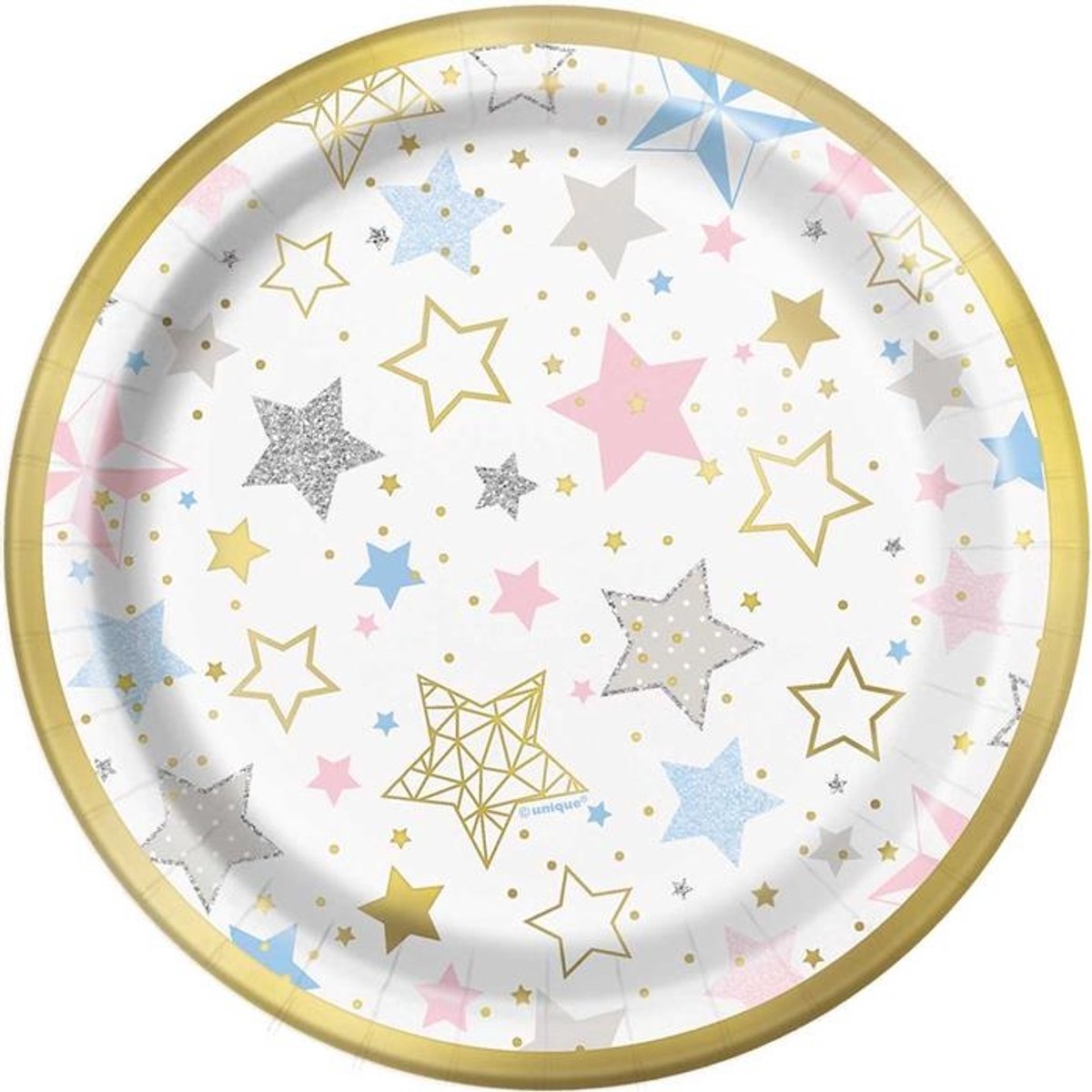 Haza Original Feestbord Twinkle Little Star 18 Cm 8 Stuks