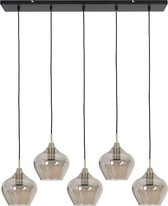 Light & Living Hanglamp Rakel - Antiek Brons - 5L 104x20x120cm - Modern - Hanglampen Eetkamer, Slaapkamer, Woonkamer