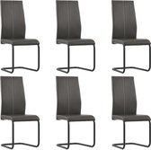 Medina Eetkamerstoelen 6 st kunstleer bruin