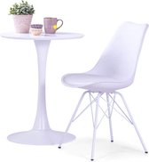 Medina Eetkamerstoelen 4 st kunstleer wit