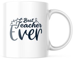 Beste Docent Ooit Mok, Cadeau voor Leraar, Koffiebeker met Appel, Eindejaarsgeschenk Onderwijzer