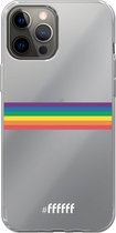 6F hoesje - geschikt voor iPhone 12 Pro Max -  Transparant TPU Case - #LGBT - Horizontal #ffffff