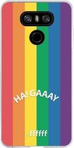 6F hoesje - geschikt voor LG G6 -  Transparant TPU Case - #LGBT - Ha! Gaaay #ffffff