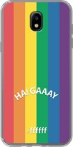 6F hoesje - geschikt voor Samsung Galaxy J5 (2017) -  Transparant TPU Case - #LGBT - Ha! Gaaay #ffffff