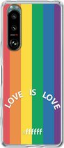 6F hoesje - geschikt voor Sony Xperia 5 III -  Transparant TPU Case - #LGBT - Love Is Love #ffffff