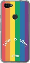 6F hoesje - geschikt voor Google Pixel 3a -  Transparant TPU Case - #LGBT - Love Is Love #ffffff