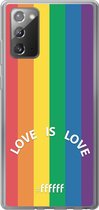 6F hoesje - geschikt voor Samsung Galaxy Note 20 -  Transparant TPU Case - #LGBT - Love Is Love #ffffff