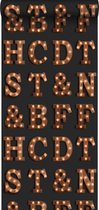 ESTAhome behang houten licht letters zwart en sepia bruin - 138852 - 0.53 x 10.05 m