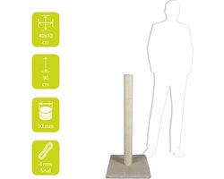 Ebi Classic Highpost - Krabpaal - Beige - 40 x 40 x 90cm