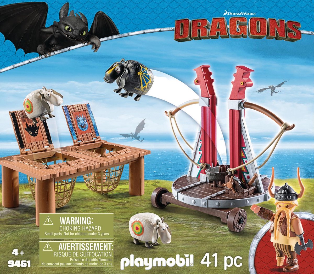 PLAYMOBIL Dragons Rochel met schapenslingeraar - 9461 | bol.com