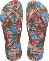 Havaianas Slim Tropical Dames Slippers - Rose - Maat 41/42