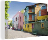 Canvas Schilderij Buenos Aires - Argentinië - Huis - 90x60 cm - Wanddecoratie