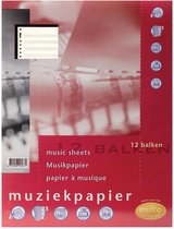 Multo Interieur muziekpapier A4- pak 50 vel - 80 gram - 23-gaats