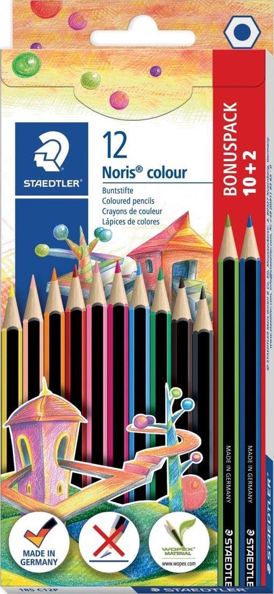 Pack de 5 crayons à papier Staedtler Noris HB + 1 gomme offerte