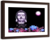 Foto in frame , Boeddha in Maneschijn  , 120x80cm , Multikleur , Premium print