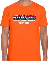Oranje Holland fan t-shirt voor heren - Holland supporter - Nederland supporter - EK/ WK shirt / outfit M