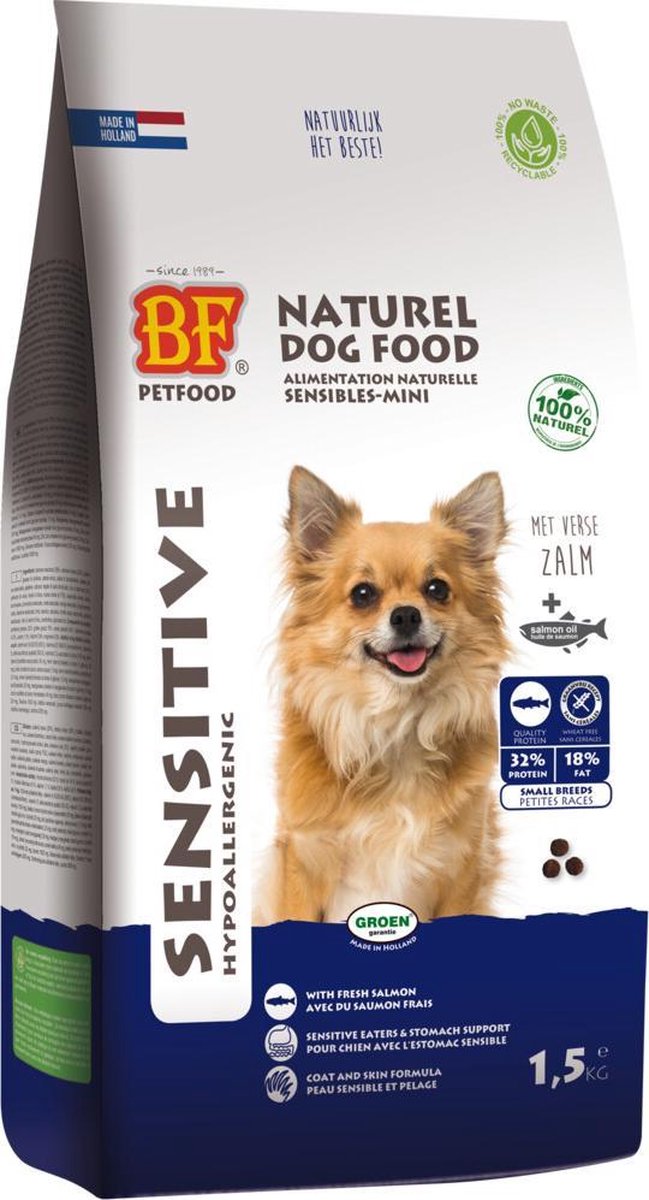 Biofood BF Petfood Small Breed Sensitive - 4 x 1,5 kg - Voordeelverpakking