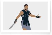 Walljar - Gladiator - Muurdecoratie - Poster met lijst