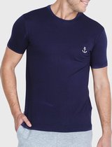 Eubi Shirt ANKER - Blauw Shirt van Bamboevezel - T-Shirt voor Heren - Maat S