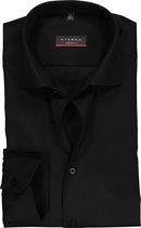 ETERNA modern fit overhemd - twill heren overhemd - zwart - Strijkvrij - Boordmaat: 44