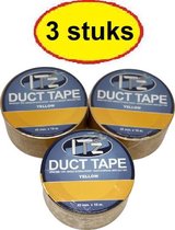 IT'z Duct Tape 26 - Geel 3 stuks  48 mm x 10m |  tape - plakband - ducktape - ductape