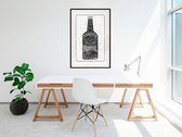 Artgeist - Schilderij - Bottle Tequila - Multicolor - 40 X 60 Cm