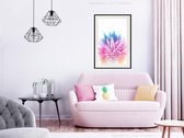 Artgeist - Schilderij - Rainbow Pineapple Crown - Multicolor - 40 X 60 Cm