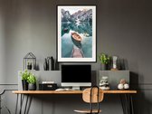 Artgeist - Schilderij - Lake In A Mountain Valley - Multicolor - 30 X 45 Cm