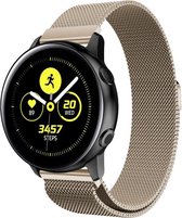 Milanees Smartwatch bandje - Geschikt voor  Samsung Galaxy Watch Active Milanese band - champagne - Strap-it Horlogeband / Polsband / Armband