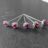 Haarstekers / Hairpins / Haarpins – Roze Roosje - 5 stuks